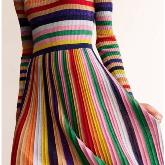 Boden Ribbed Metallic Multicolor Women's US Size 4P - Picture 4 of 9